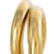 12" Gold Ceramic Abstract Rounded Loop Sculpture
